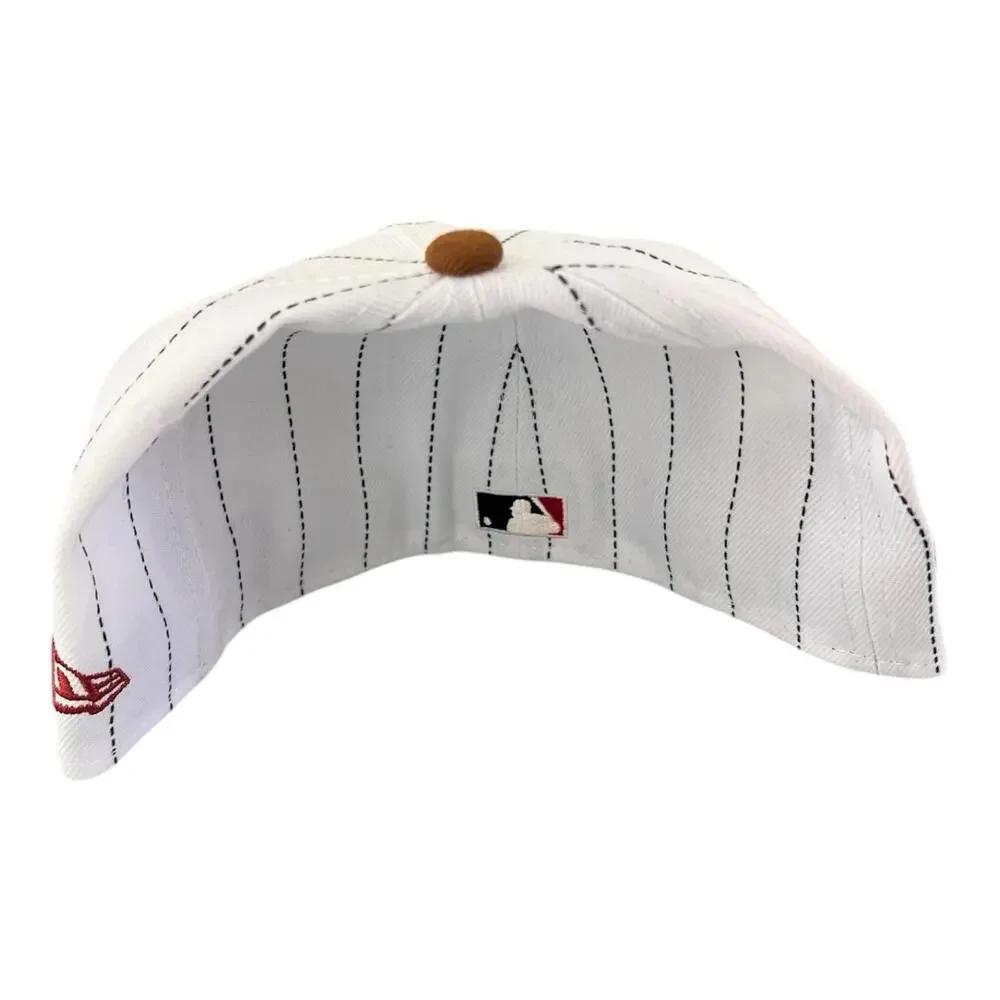 Houston Astros Pin Strip Fitted Hat Cap 7 1/4 (45 Years Patch) New Era NWOT